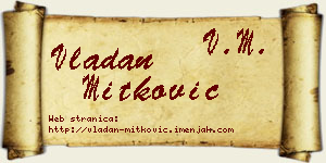 Vladan Mitković vizit kartica